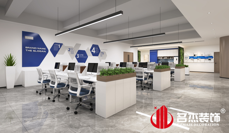 開放辦公區裝修設計效果
